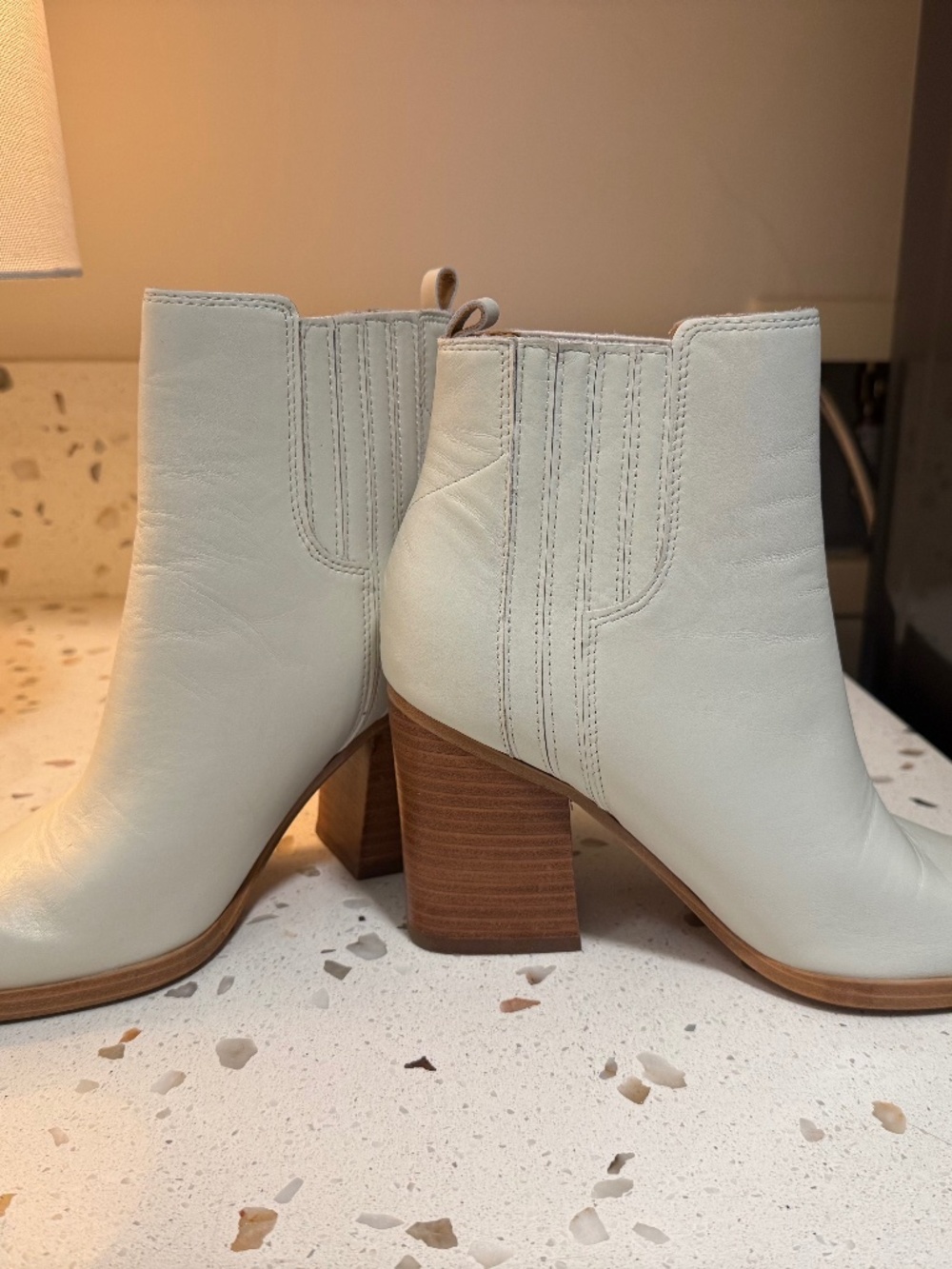 Marc Fisher cream ankle boots